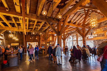Missouri, OCT 30 2022 - Interior view of the main building of Dogwood Canyon Nature Parkのeditorial素材