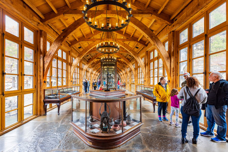 Missouri, OCT 30 2022 - Interior view of the main building of Dogwood Canyon Nature Parkのeditorial素材