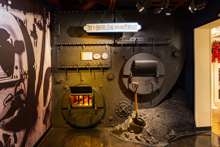 Missouri, OCT 29 2022 - Interior view of the TITANIC Museum Attractionのeditorial素材