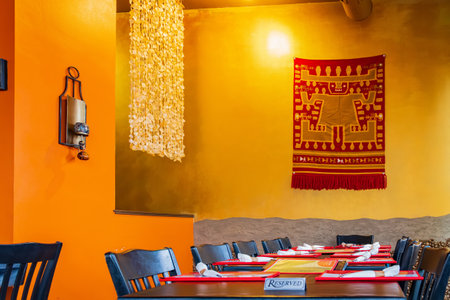 Missouri, OCT 29 2022 - Interior view of a historical restaurantのeditorial素材