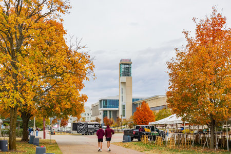 Missouri, OCT 29 2022 - Overcast view of the campus of Missouri State Universityのeditorial素材