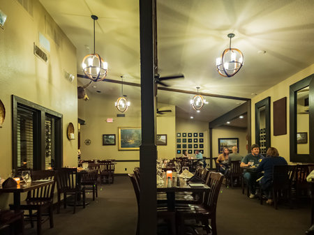 Missouri, OCT 29 2022 - Interior view of a steak houseのeditorial素材