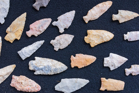 Close up shot of the Plains pipe Tomahawks at Missouriの写真素材