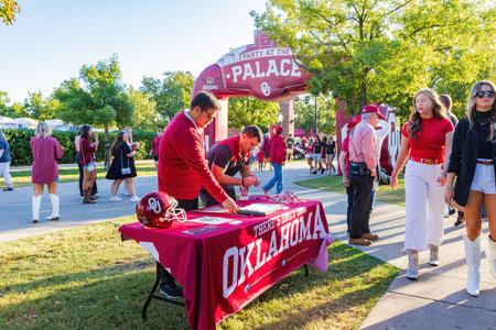 Oklahoma, OCT 15 2022 - Many visitor join the Homecoming parade