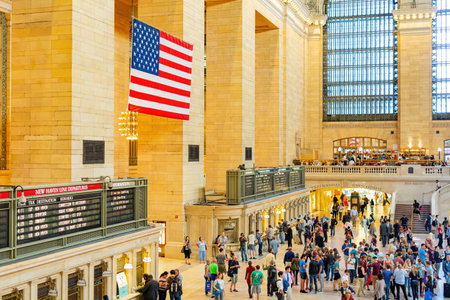 New York, SEP 16 2014 - Interior view of the famous Grand Central Terminalのeditorial素材