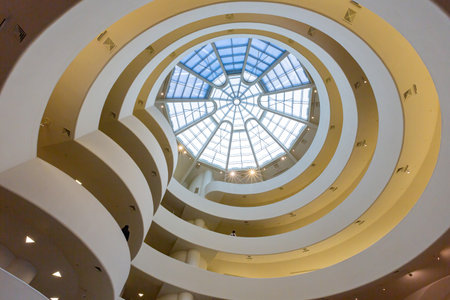 New York, SEP 14 2014 - Interior view of the Solomon R. Guggenheim Museumのeditorial素材
