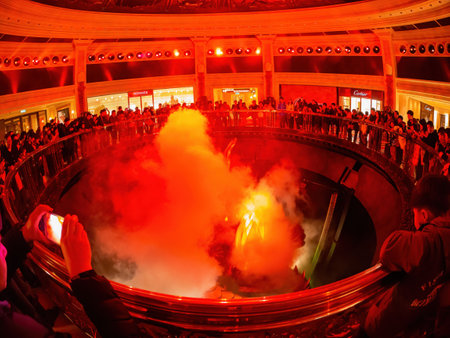 Macau, FEB 9 2013 - Interior view of the Wynn Casinoのeditorial素材