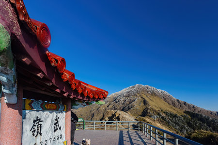 Taiwan, JAN 18 2013 - Sunny landscape of the Wuling of Hehuanshan mountainのeditorial素材