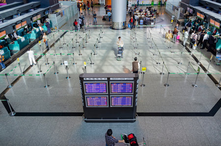 Taiwan, DEC 5 2010 - Interior view of the Taoyuan International airportのeditorial素材