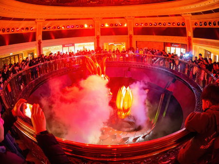 Macau, FEB 9 2013 - Interior view of the Wynn Casinoのeditorial素材