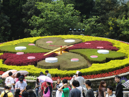 Taipei, JAN 16 2010 - Flower blossom festival in Yangmingshan National Parkのeditorial素材