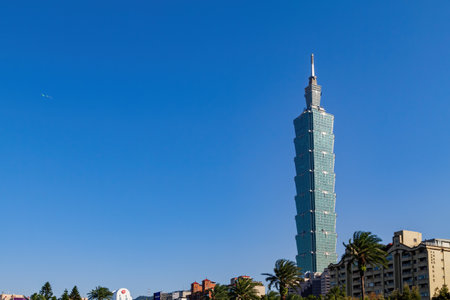 Taiwan, DEC 31 2010 - Sunny view of the Taipei 101のeditorial素材