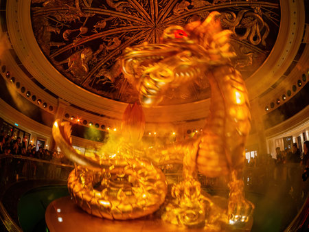 Macau, FEB 9 2013 - Interior view of the Wynn Casinoのeditorial素材