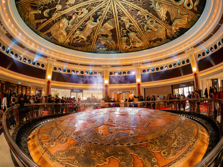 Macau, FEB 9 2013 - Interior view of the Wynn Casinoのeditorial素材
