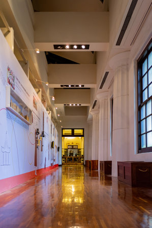 Taipei, FEB 11 2010 - Interior view of the National Taiwan Museumのeditorial素材