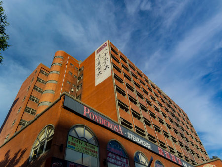 Taiwan, AUG 19 2010 - Sunny exterior view of the GIS NTU Convention Centerのeditorial素材