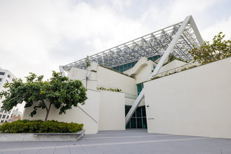 Tainan, JAN 5 2023 - Sunny exterior view of the Tainan Art Museum Building 2のeditorial素材