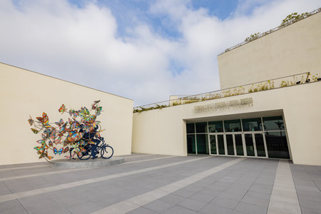 Tainan, JAN 5 2023 - Sunny exterior view of the Tainan Art Museum Building 2のeditorial素材