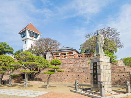Tainan, JAN 5 2023 - Sunny exterior view of the Anping Old Fortのeditorial素材