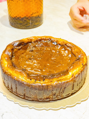 Close up shot of chocolate cake at Taipei, Taiwanの写真素材