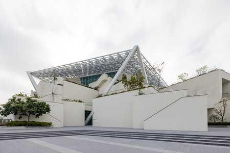Tainan, JAN 5 2023 - Sunny exterior view of the Tainan Art Museum Building 2のeditorial素材