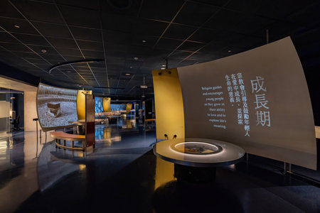 Taipei, DEC 17 2022 - Interior view of the Museum of World Religionsのeditorial素材
