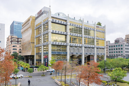 Taipei, JAN 7 2023 - Overcast view of the modern Dazhi Denwellのeditorial素材
