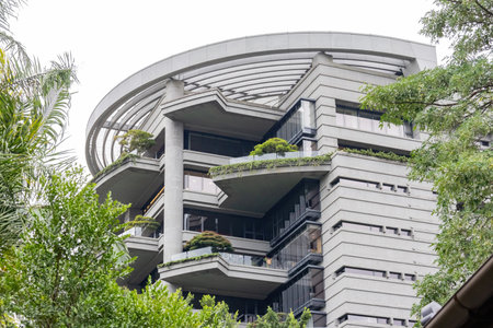 Taipie, DEC 18 2022 - Overcast view of a modern Condominium complexのeditorial素材