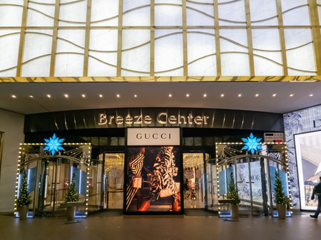 Taipie, DEC 18 2022 - Exterior view of the Breeze Centerのeditorial素材