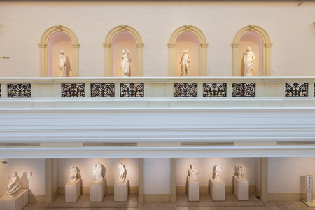 Tainan, JAN 5 2023 - Interior view of the Chimei Museumのeditorial素材