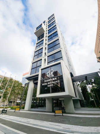 Taipei, JAN 4 2023 - Daytime view of the Hotel Resonance Taipeiのeditorial素材