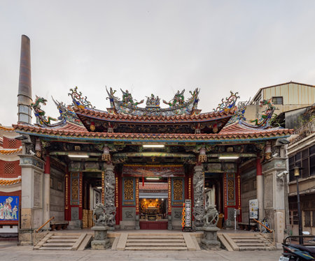 Tainan, JAN 5 2023 - Exterior view of the Tainan Grand Mazu Templeのeditorial素材