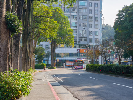 Taipei, DEC 23 2022 - Sunny view of the Wanlong area cityscapeのeditorial素材
