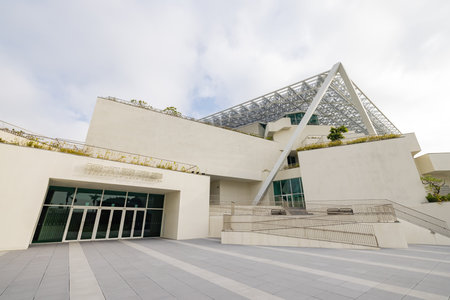 Tainan, JAN 5 2023 - Sunny exterior view of the Tainan Art Museum Building 2のeditorial素材