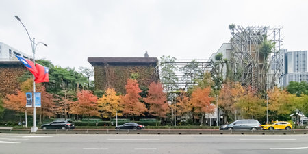 Taipei, JAN 4 2023 - Overcast view of the National Taipei University of Technologyのeditorial素材