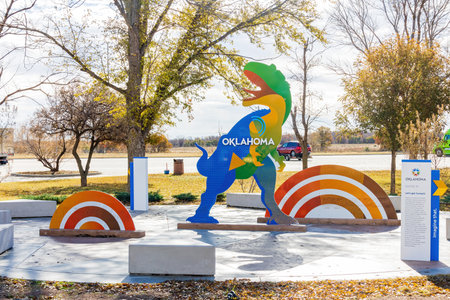Oklahoma, NOV 27 2022 - Exterior view of the Oklahoma Welcome Centerのeditorial素材