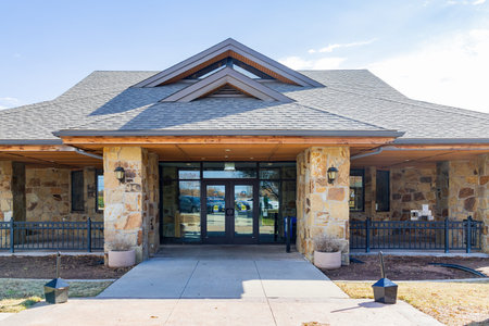 Oklahoma, NOV 27 2022 - Exterior view of the Oklahoma Welcome Centerのeditorial素材