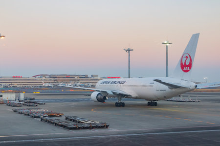 Tokyo, JAN 9 2023 - Sunny exterior view of the Tokyo Airportのeditorial素材