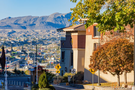 Sunny exterior view of the campus of The University of Texas at El Paso at Texas, USA