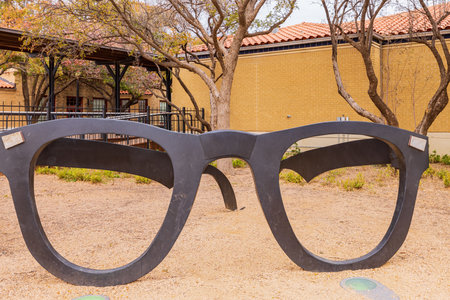 Texas, NOV 23 2022 - Overcast view of the Buddy Holly Centerのeditorial素材