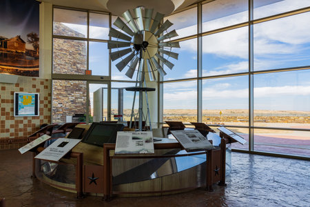 Texas, NOV 23 2022 - Interior view of the Gray County Safety Rest Areaのeditorial素材