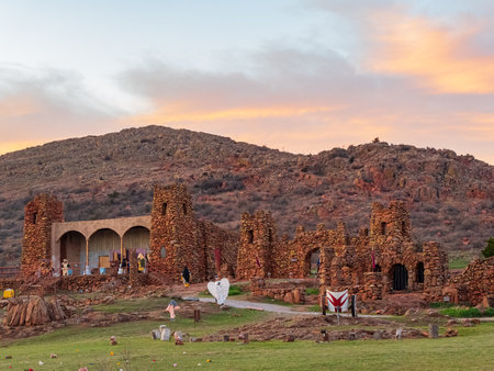 Oklahoma, APR 1 2023 - People preparing for the easter Pageant at Wichita Mountains National Wildlife Refugeのeditorial素材