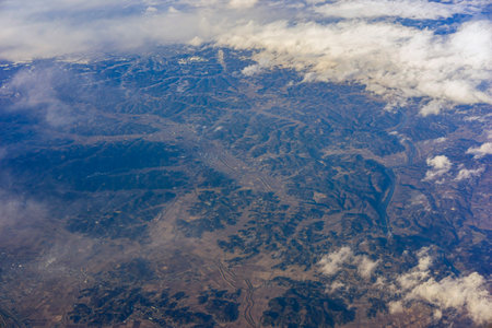 Sunny view of the San Francisco rural landscape at Californiaの写真素材