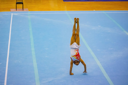 Taiwan, MAR 23 2013 - Gymnastics competition in The National Games