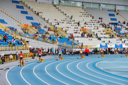 Taiwan, MAR 23 2013 - Running race in The National Gamesのeditorial素材