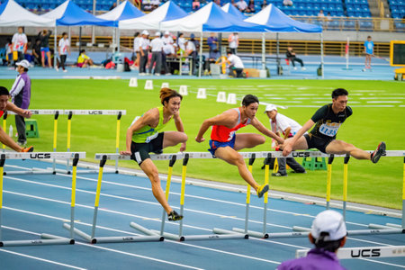 Taiwan, MAR 23 2013 - Running race in The National Gamesのeditorial素材
