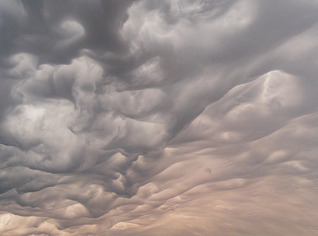 Special thunderstorm clouds over the sky at Oklahomaの写真素材