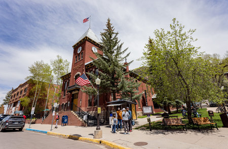 Colorado, JUN 7, 2023 - Sunny view of the Telluride cityscapeのeditorial素材