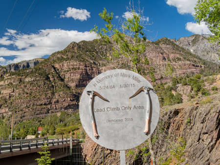 Sunny view of landscape around Ouray at Coloradoのeditorial素材