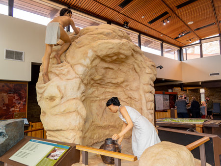 Colorado, JUN 7, 2023 - Interior view of the Mesa Verde National Park visitor centerのeditorial素材